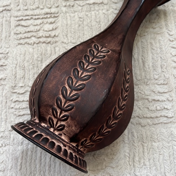 Metal decorative vase, Embossed Metal Floral Decorative Vase,  home decor - Picture 6 of 16
